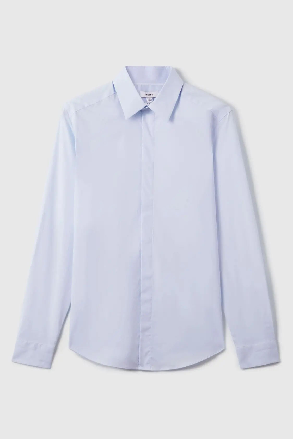 Camisa entallada de mezcla de algodón