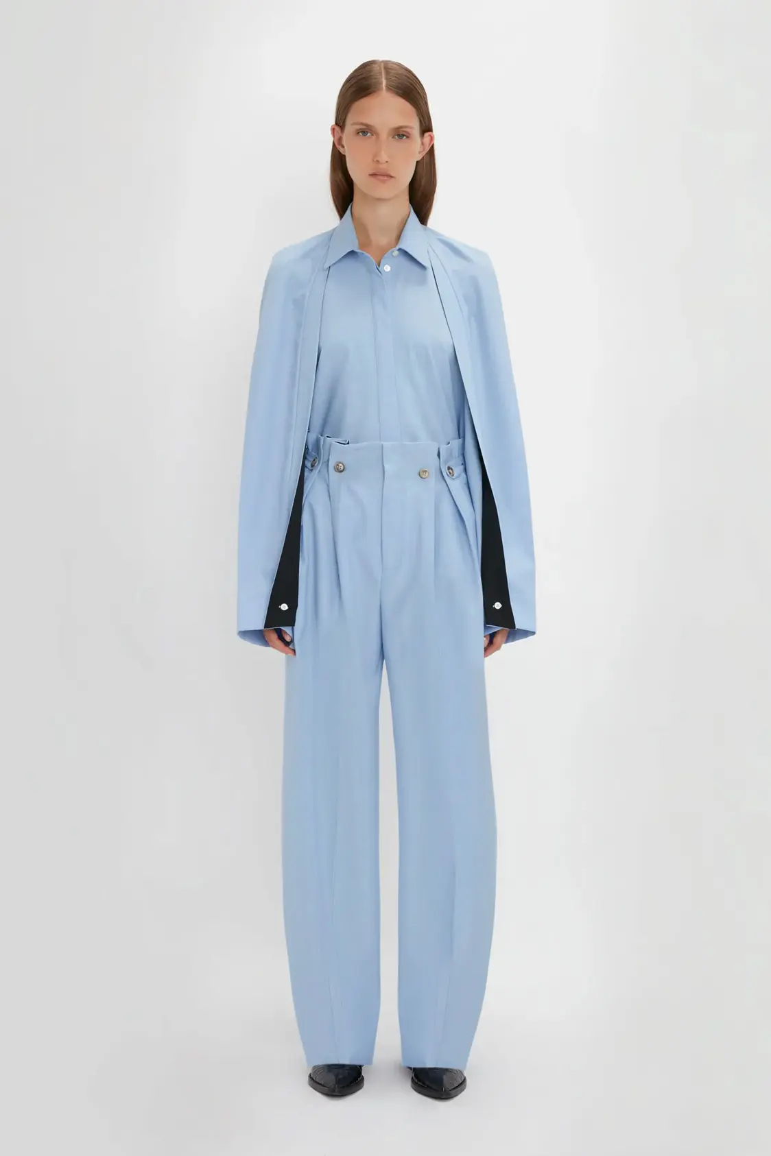 Pantalón corto de esmoquin azul