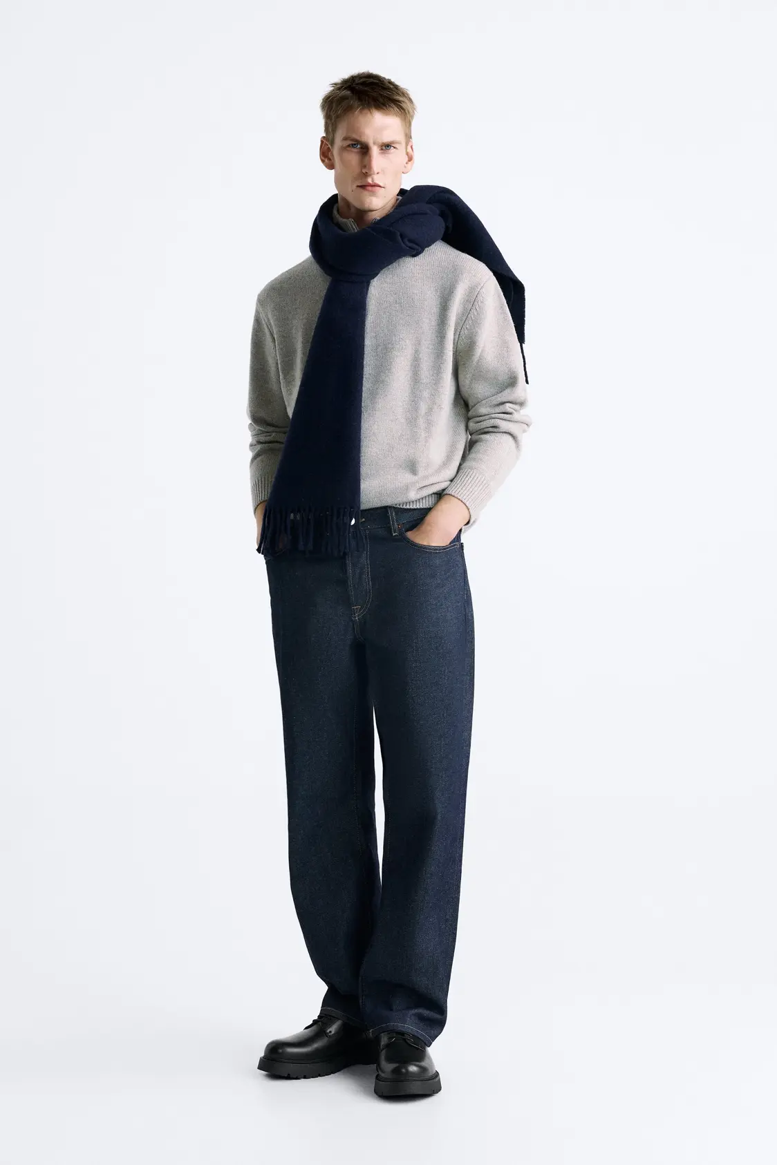 Sobrecamisa gris de algodón